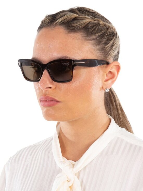 Tom Ford MIKEL Women Sunglasses Havana Brown Polarized Rectangle FT1085 52H NEW main image 4